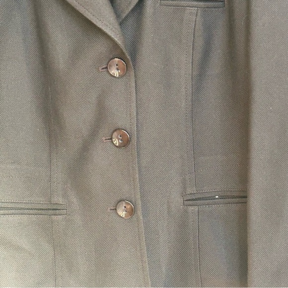 Talbots Petites Silk-Wool Blend Brown Button Front Blazer Jacket Women’s 8P - Picture 3 of 5